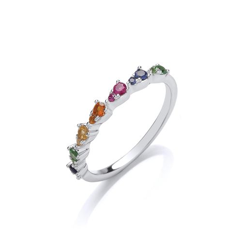 Silver  Multi Colour CZ...