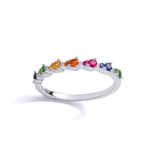 Silver  Multi Colour CZ...