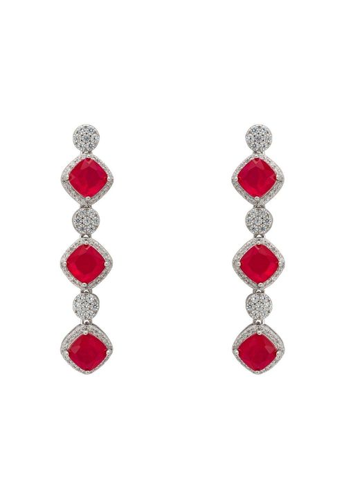 Elena Drop Earrings Pink...