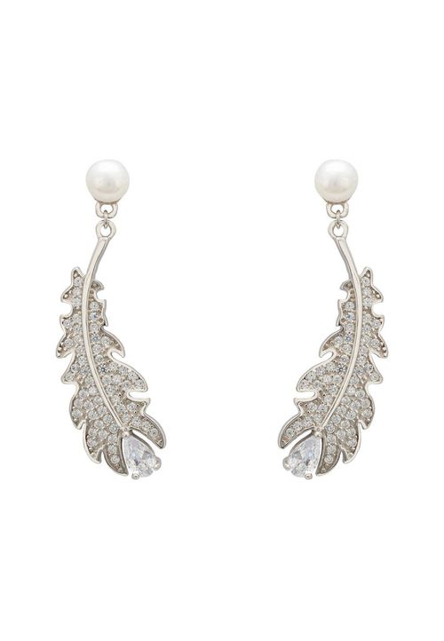 Oak Leaf Pearl Drop Earrings...