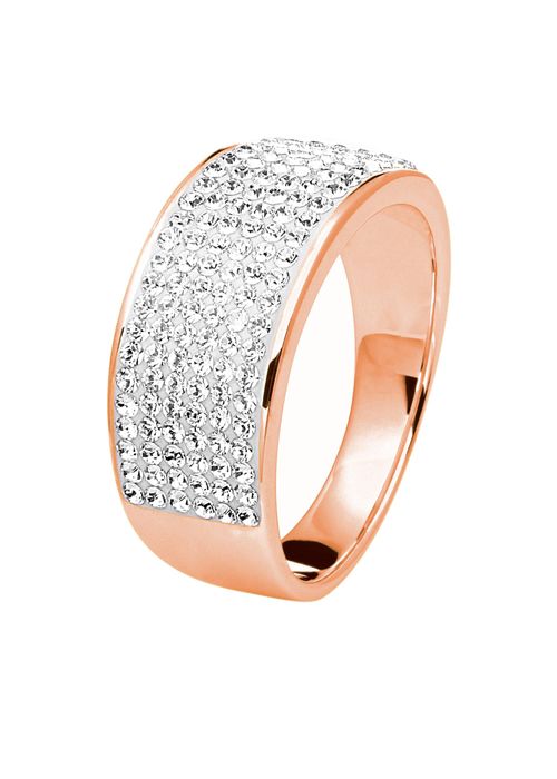 Rose Gold Crystal Band Ring