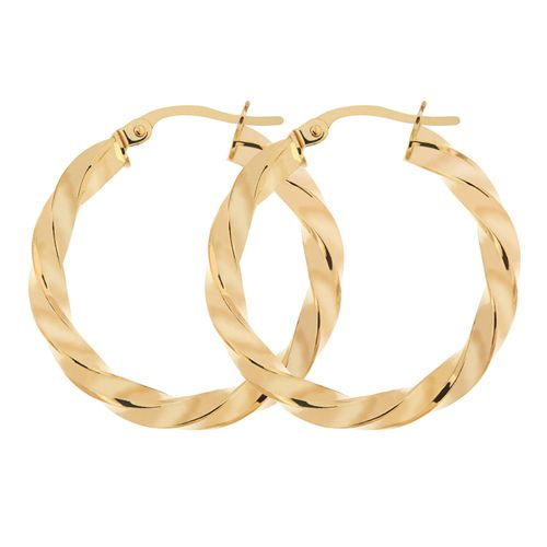 9ct Yellow Gold Twist 25mm...