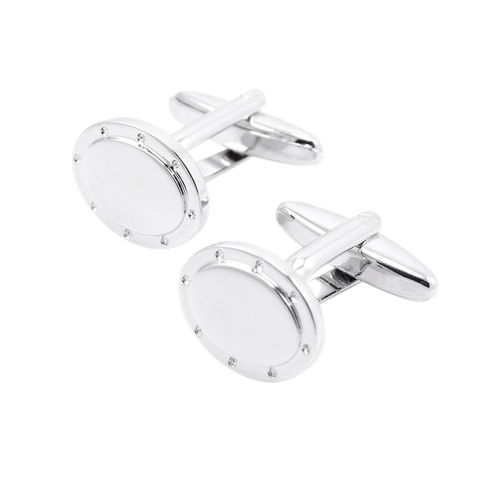 Oval Silver Cufflinks for...