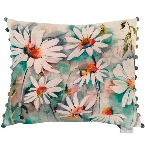 Prairie Floral Pom-Pom Cushion