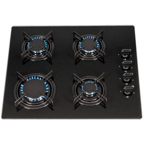 60cm Black 4 Burner Gas On...