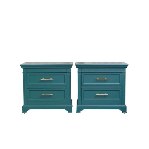 Pair Of 2 Drawer Large Teal...