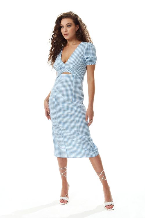 Gingham Cut out front Midi...