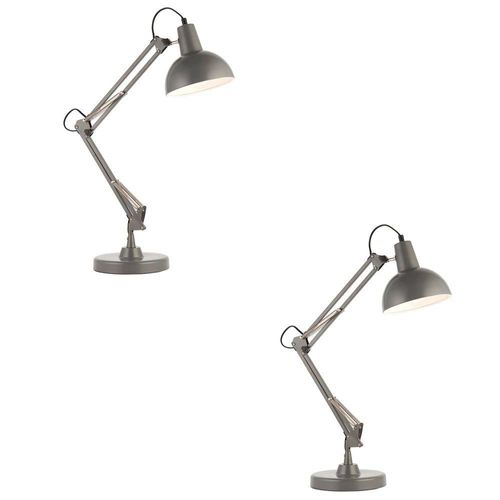 2 PACK Slate Grey Table Lamp...