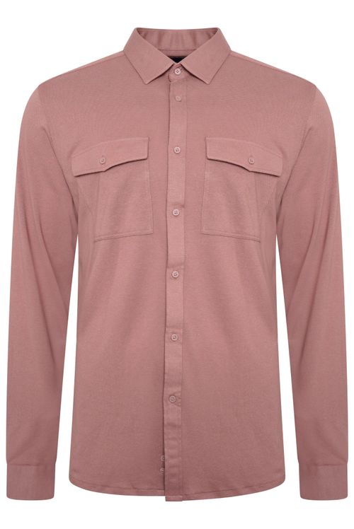 Long Sleeve Casual Pique Shirt