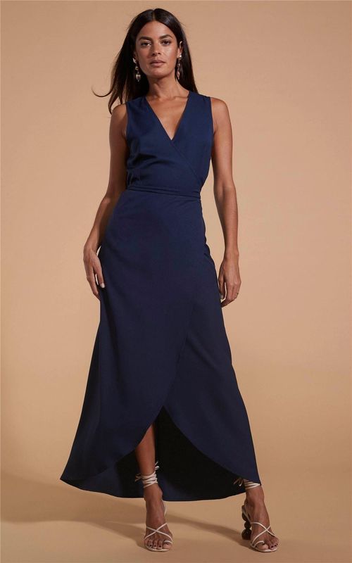 Kyla Wrap Front Midi Dress...