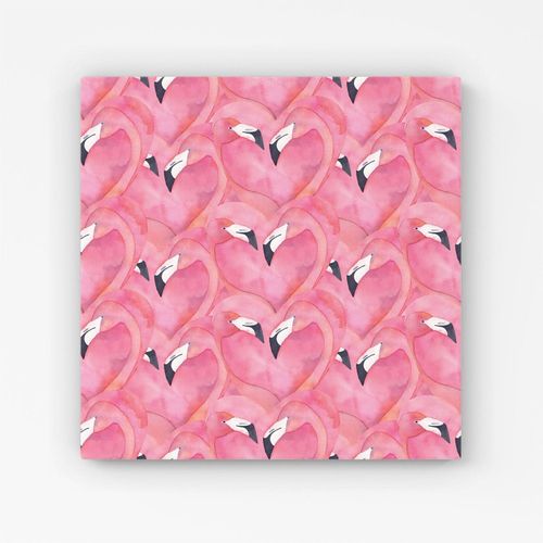 Watercolour Flamingo Hearts...