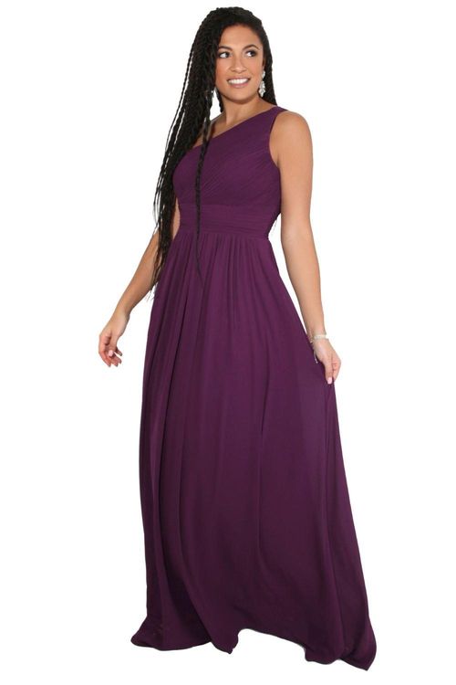 One Shoulder Evening Maxi...