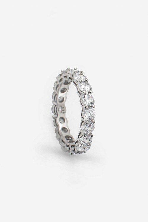 Silver Stacking Ring With...