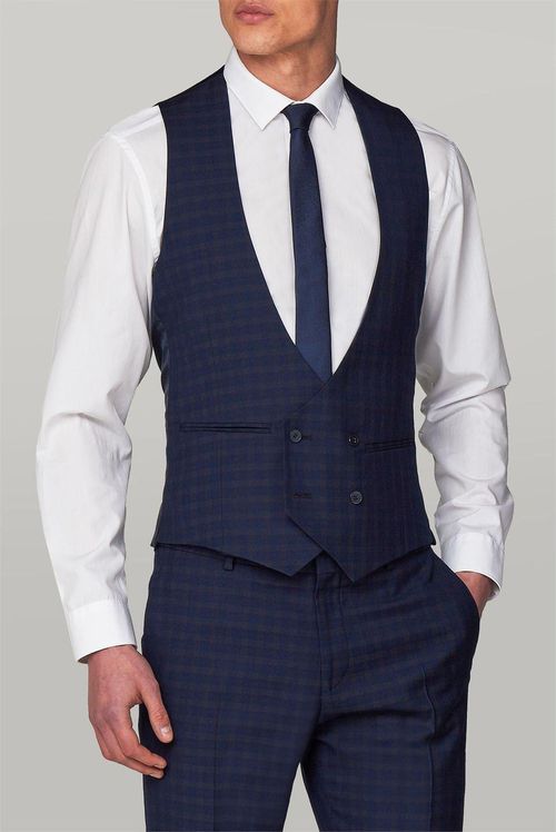 Multi Check Waistcoat