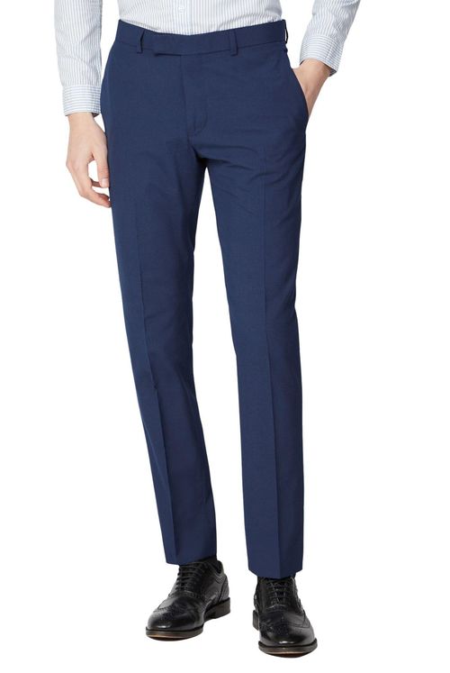 Plain Slim Suit Trousers