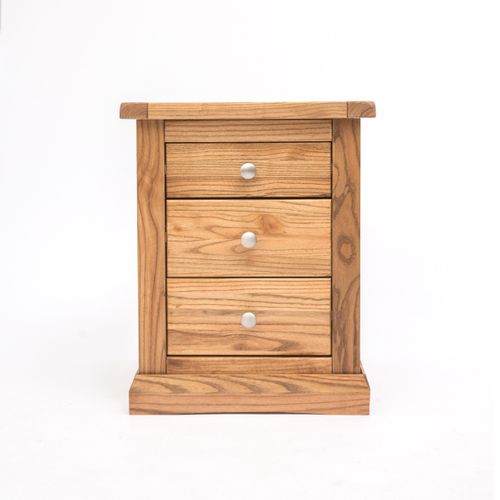 Salerno 3 Drawer Bedside Table