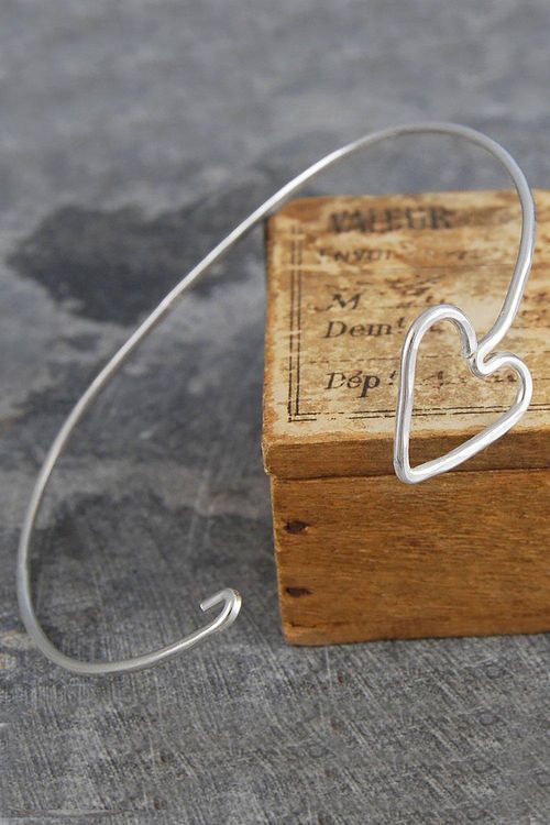 Heart Hinged Sterling Silver...