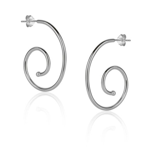 Spiral Sterling Silver Stud...