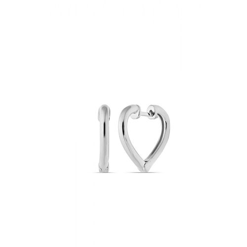 Sterling Silver Heart Hoop...