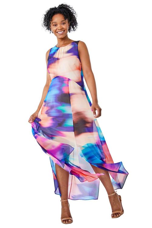 Petite Abstract Print Maxi...