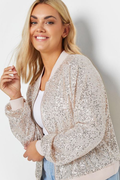 Sequin Embellished Bomber...