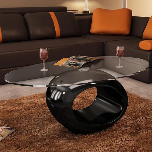 Coffee Table with Oval Glass...