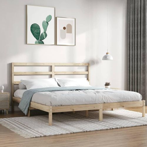 Bed Frame Solid Wood Pine...