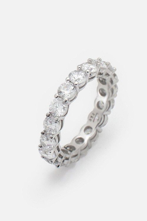 Silver Stacking Ring With...