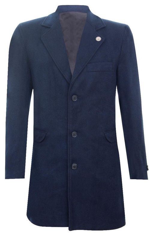 Long Wool Slim Fit Overcoat