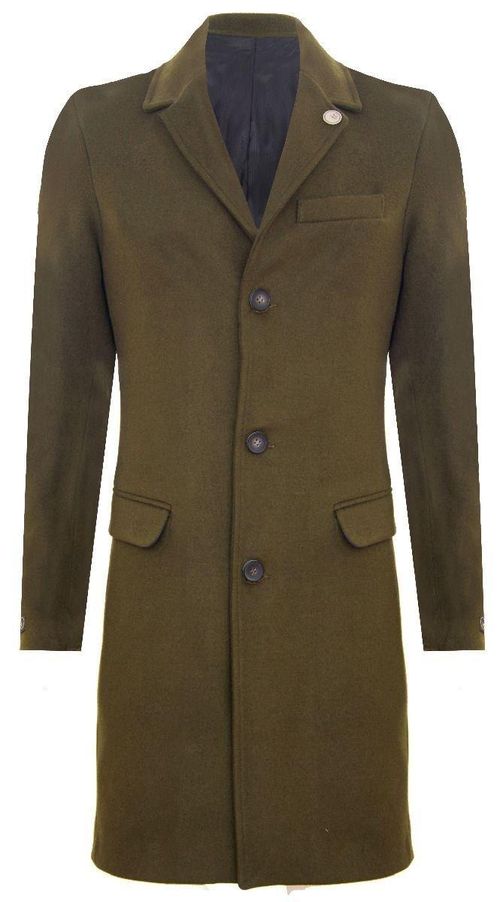 Long Wool Slim Fit Overcoat