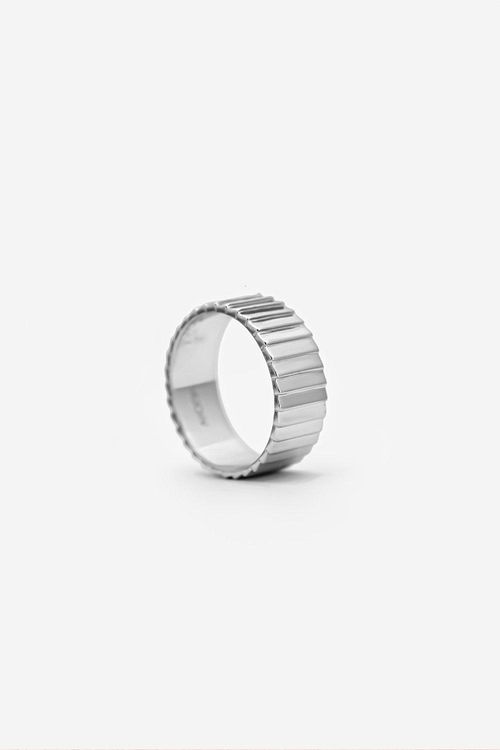 Silver Thick Croissant Ring