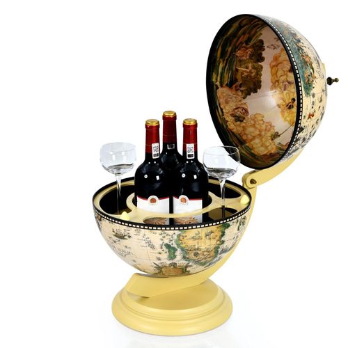 Globe Wine Bar Stand Wooden...