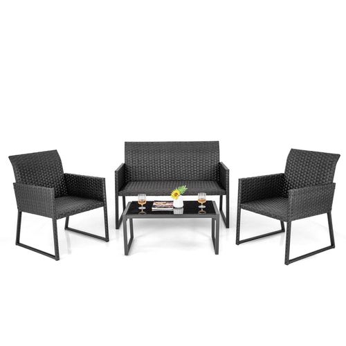 4 Pcs Wicker Patio Furniture...