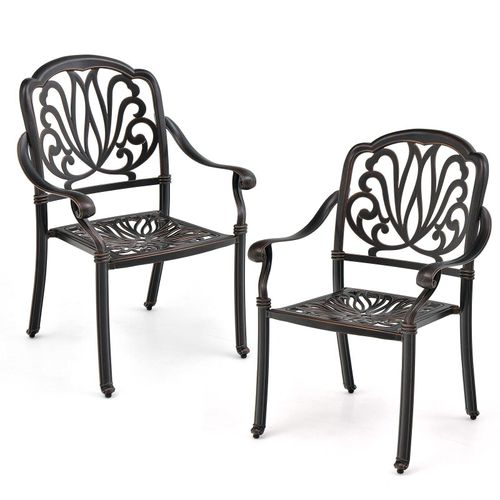 2 Patio Cast Aluminum Chairs...