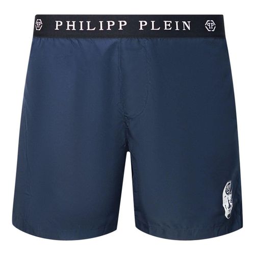 Branded Waistband Navy Swim...