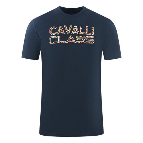 Printed Logo Navy Blue T-Shirt