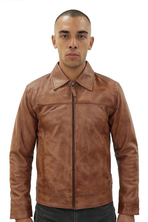 Leather Harrington...