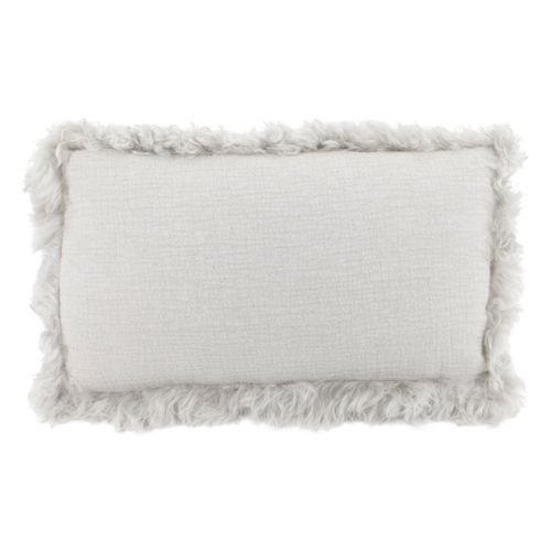 Grey Linen Cushion Sheepskin...