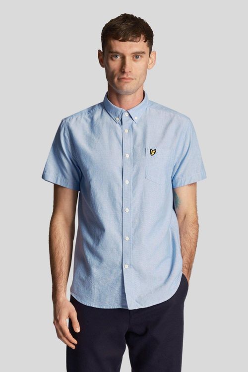 Short Sleeve Oxford Shirt Blue