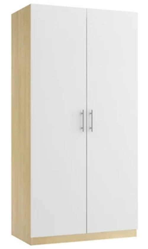 Darcey White Oak Effect Triple Wardrobe (H)1932mm (W)1600mm (D)558mm ...