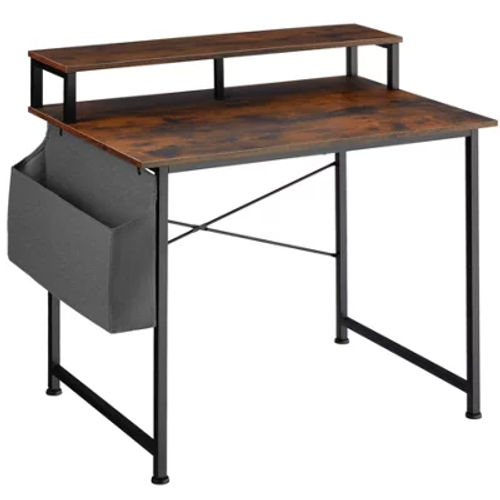 Tectake Desk With Shelf And...