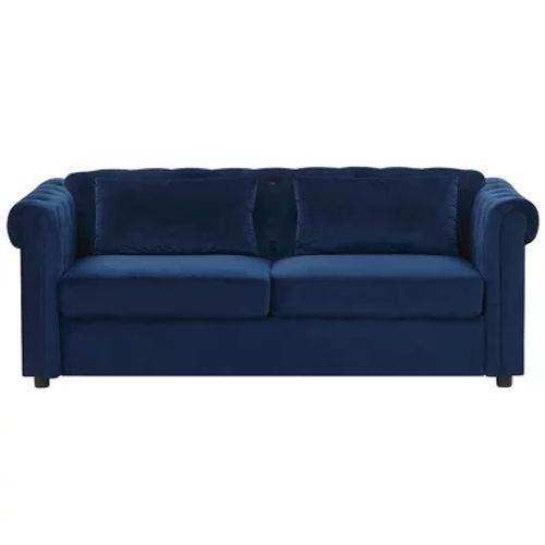 Beliani Velvet Sofa Bed Blue...