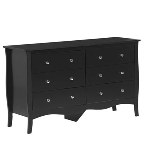 Beliani 6 Drawer Chest Black...