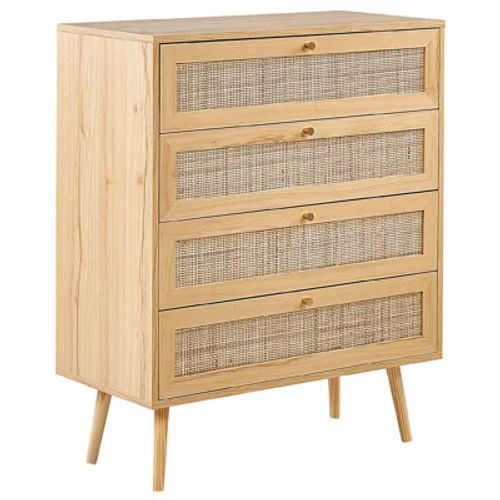 Beliani Rattan 4 Drawer Chest...