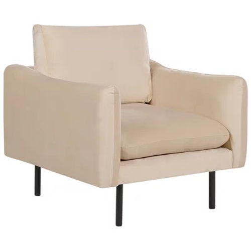 Beliani Velvet Armchair Beige...