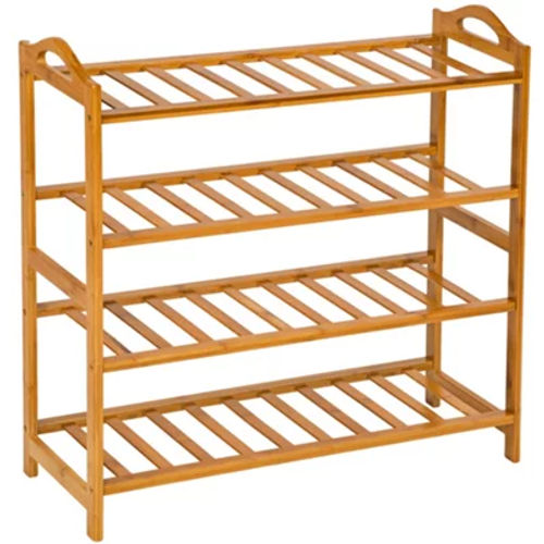 Tectake Shoe Rack Bamboo 4...