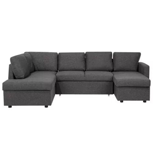 Beliani Fabric Sofa Bed Dark...