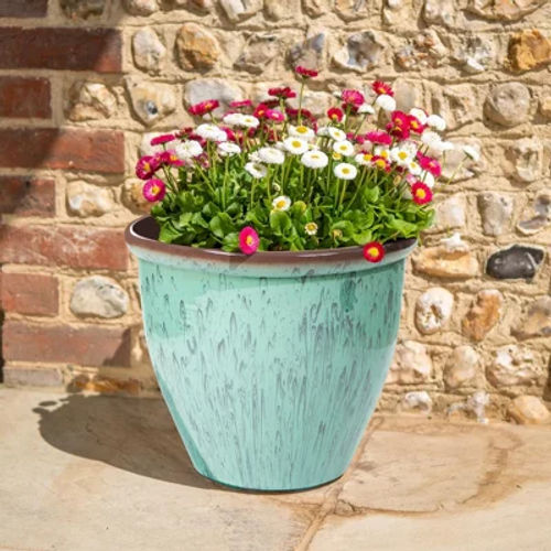 Running Glaze Planter -...