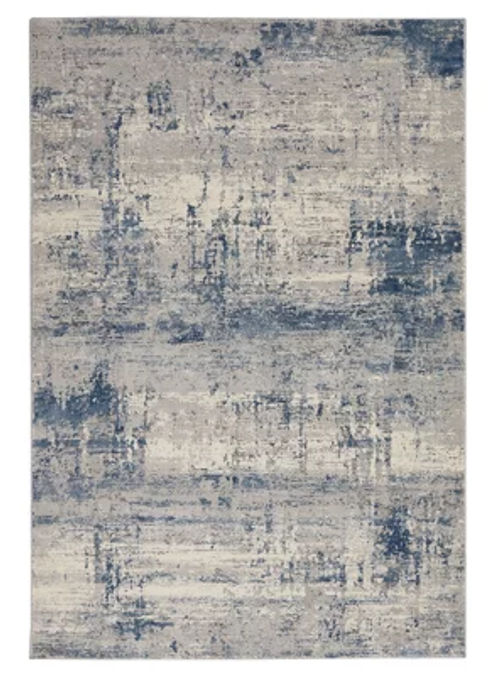 Ivory Blue Rug,...