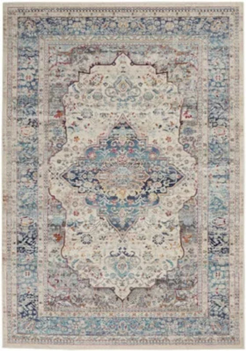 Ivory Blue Rug,...